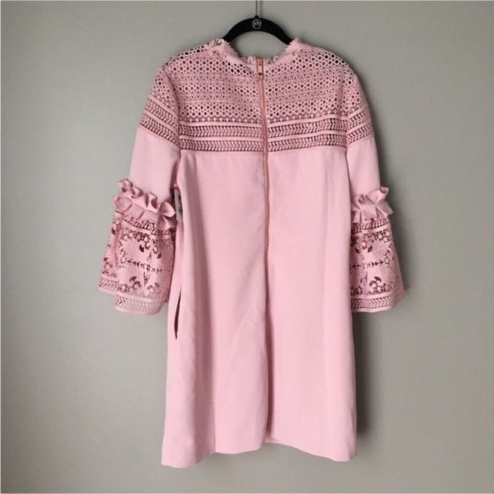 Ted Baker London Lucila Blush Pink Shift Mini Dress With Panels 4 - Picture 7 of 14
